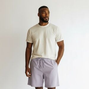 Old Navy Linen Blend Jogger Shorts Lavender Men’s XL